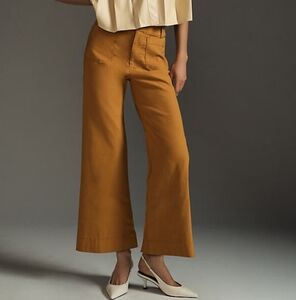 The Colette Cropped Wide-Leg Trousers by Maeve Size 27 Nwt